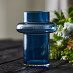 Short Tube Vase | Dark Blue | 20cm