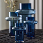 Short Tube Vase | Dark Blue | 20cm