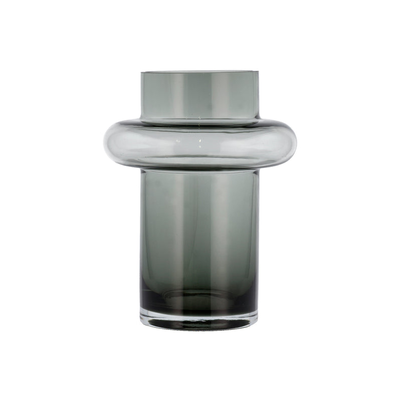 Short Tube Vase | Smoke | 20cm