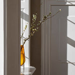 Échasse Hurricane Vase | Bronzed Brass & Amber | Small