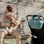 Hyde Park Stroller Organiser | Magic Green with Gold Confetti