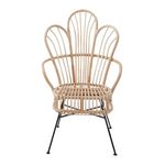 Java Scalloped Back Chair | Natural Rattan