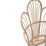 Java Scalloped Back Chair | Natural Rattan