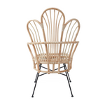 Java Scalloped Back Chair | Natural Rattan