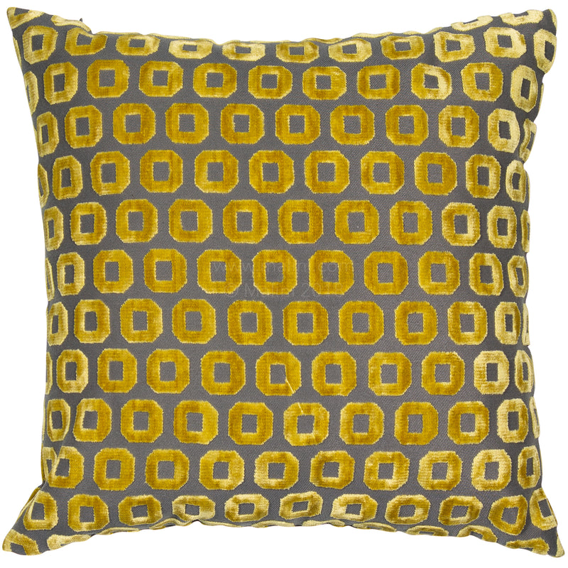 Geometric Bentley Cushion | Mustard | 56x56cm