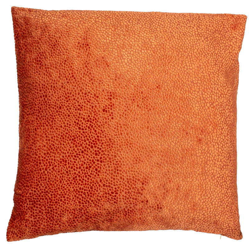 Velvet Bingham Cushion | Orange | 56x56cm