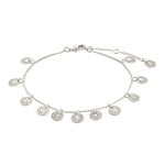 Carol Small Fifigree Coins Bracelet | Silver Plated