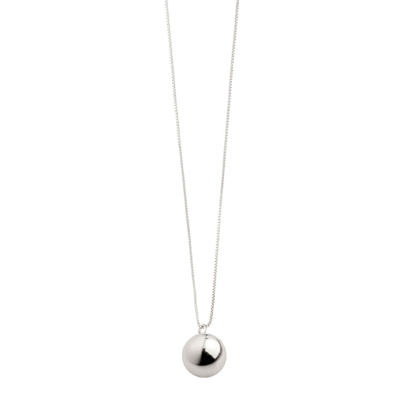 Erna Globe Pendant Necklace | Silver Plated