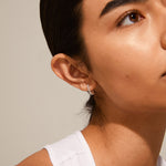 Ester Crystal Hoop Earrings | Silver Plated