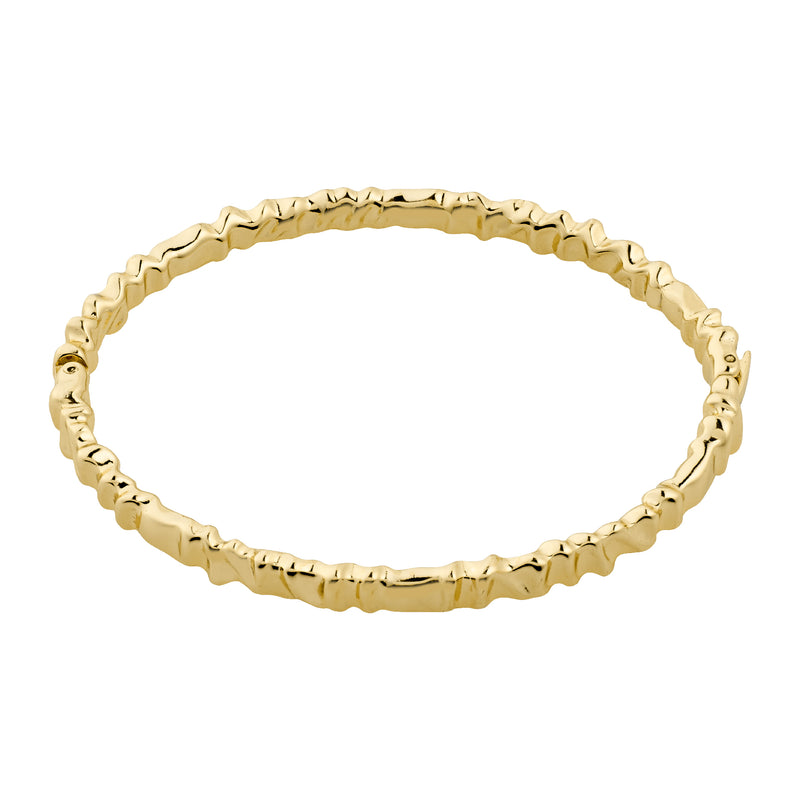 Kindness Wavy Bangle Bracelet | Gold Plated