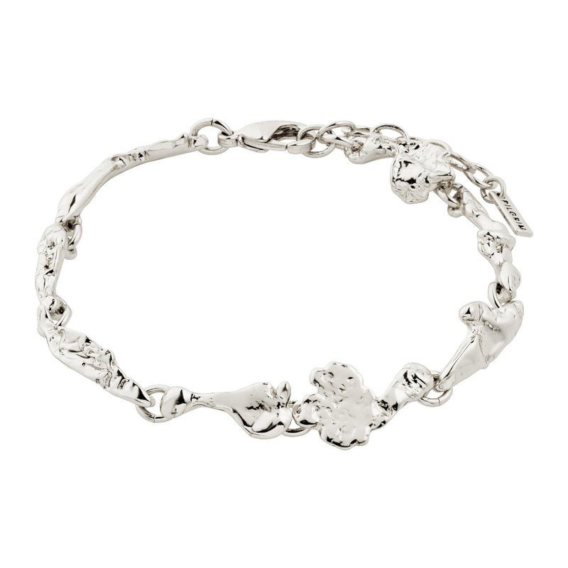 Solidarity Recycled Organic Shaped Bracelet | Silver Plated