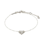 Sophia Heart Pendant Bracelet | Silver Plated