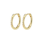 Trudy Small Crystal Hoop Earrings | Gold Plated