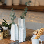 Embossed Porcelain Star Vase | Small