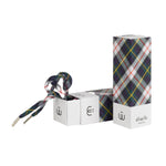 Genuine Green & Navy Tartan Shoelaces