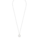 Celine Small Pendant Necklace | Silver/White | 40cm