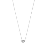 Connected Pendant Necklace | Silver/Clear | 42cm
