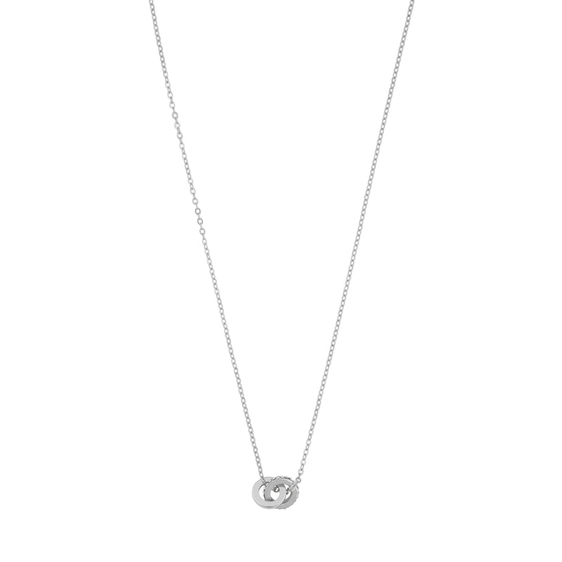 Connected Pendant Necklace | Silver/Clear | 42cm