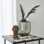 Daun Vase | Grey Glass | 21cm