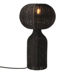 Werna Table Lamp | Black Rattan | 53.5cm