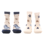 Dinosaurs & Stars Baby Socks | 0-6 Months | Set of 4