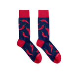 Women's Hot Chilli Pepper Socks | Red & Blue