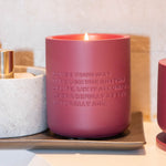 'Dance Your Way' Cement Candle | Orange Blossom & Mineral Amber | Burgundy