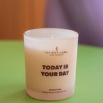'Today Is Your Day' Frosted Jar Candle | Orange Blossom & Mineral Amber | 135g