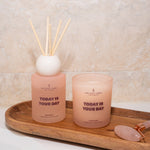 'Today Is Your Day' Frosted Reed Diffuser| Orange Blossom & Mineral Amber | 100ml
