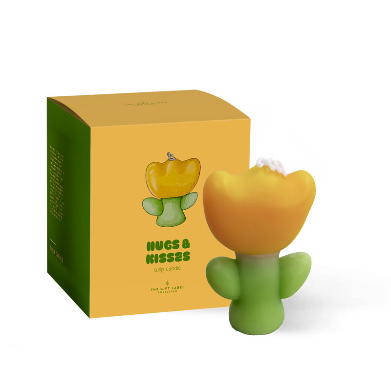 'Hugs & Kisses' Tulip Candle