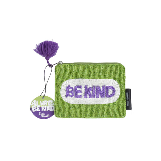 Beaded Sentiment Pouch with Tassel | Be Kind
