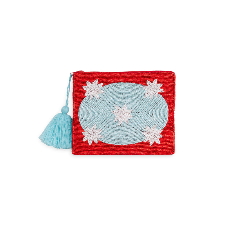 Make Up Bag/Pouch | Red Galaxy | Large