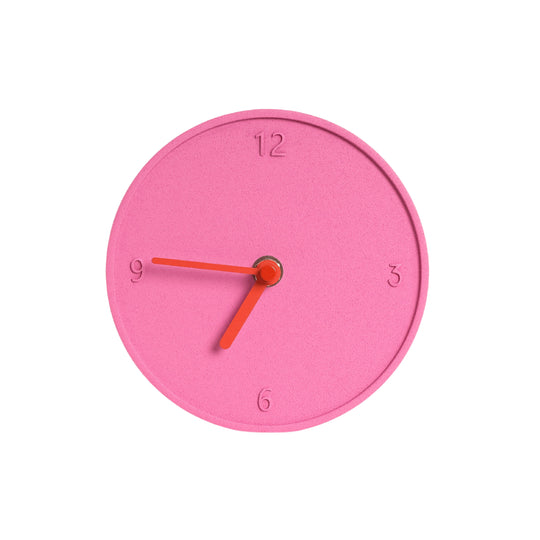 Round Minimal Mantel Clock | Dusty Pink