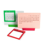 Acrylic 365 Day Desk Calendar | Light Blue & Green