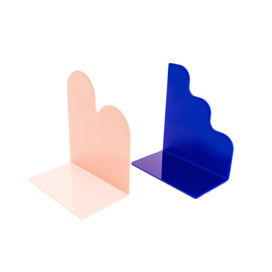 Pop Art Bookends | Blue & Pink | Set of 2