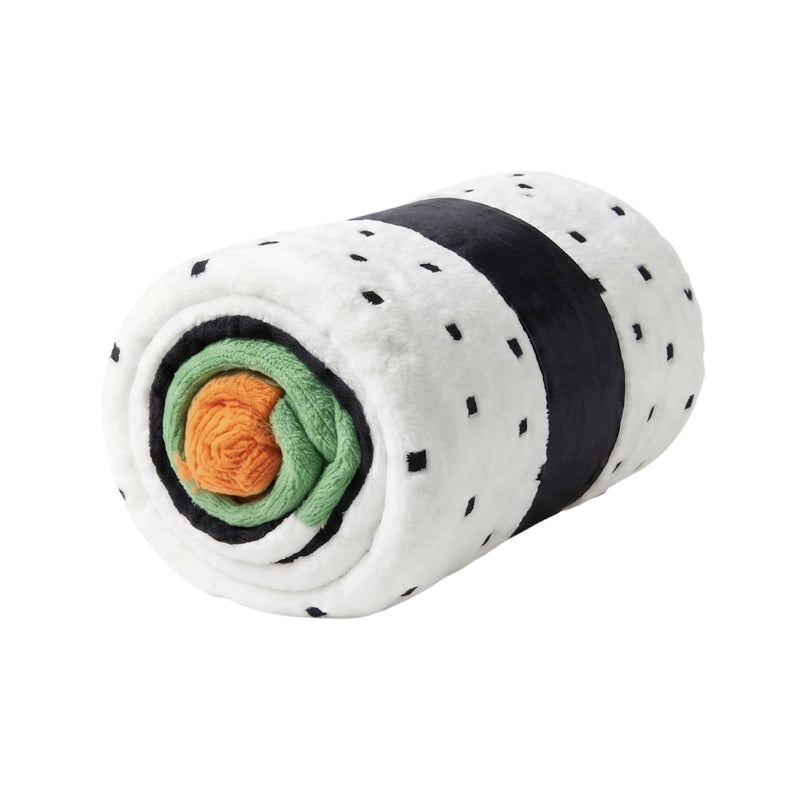 Sushi Roll Cushion & Blanket | White