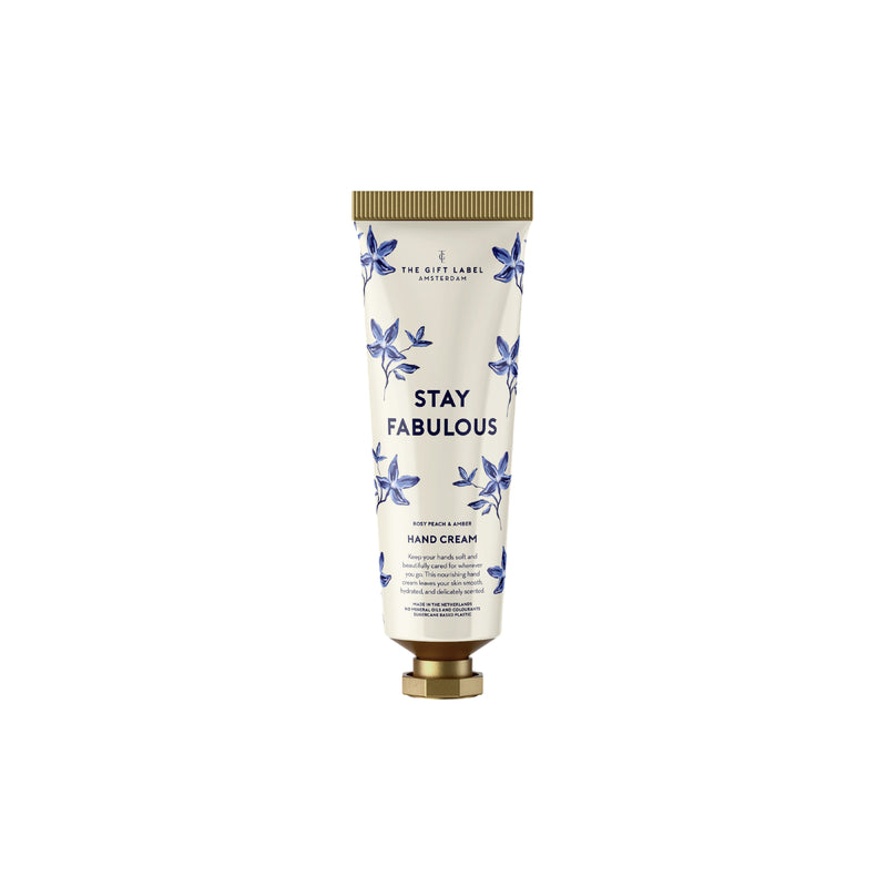 'Stay Fabulous' Hand Cream Tube | Rosy Peach & Amber | 40ml