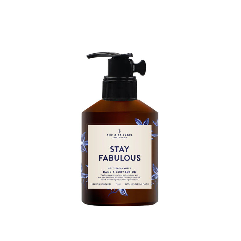 'Stay Fabulous' Hand & Body Lotion | Rosy Peach & Amber | 250ml