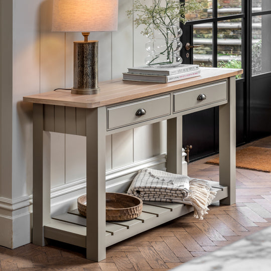 Eton Farmhouse 2 Drawer Console Table | Prairie