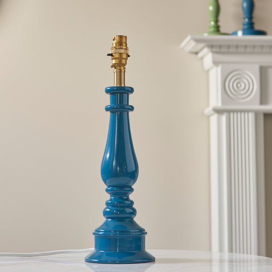 Myrtle Spindle Table Lamp Base | Marlin Blue