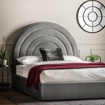 Arch Retro Velvet King Bed Frame | Elephant Grey | 150x200cm