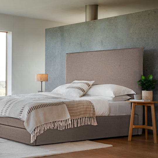 Naunton Fabric Bed with Drawer | Smoke