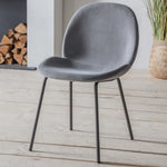 Flanagan Velvet Dining Chairs | Vintage Silver | Set of 2