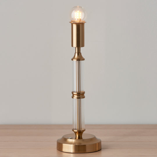 Morton Cordless Table Lamp | Brushed Aged Brass