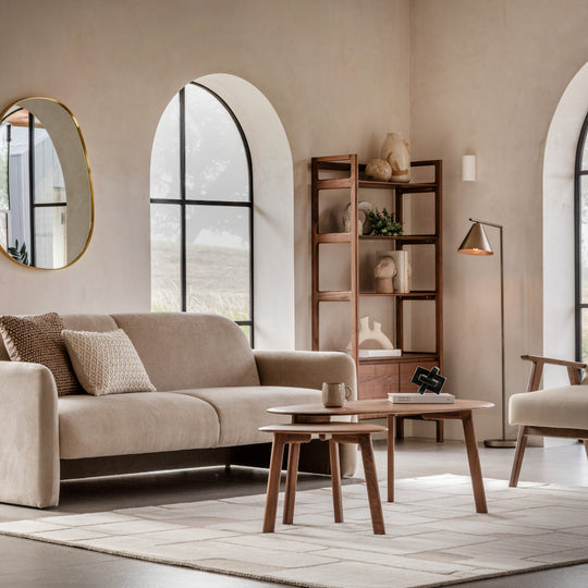 Madrid Mid-Century Scandi Nesting Coffee Tables | Walnut | Set of 2