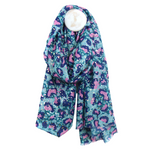 Animal Print Repreve Scarf | Aqua Pink Mix