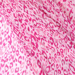 Animal Print Scarf with Silver Foil | Pink Mix