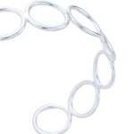 Delphine Circle Cuff Bangle | Silver Plated
