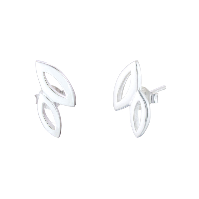 Laila Leaf Stud Earrings | Sterling Silver