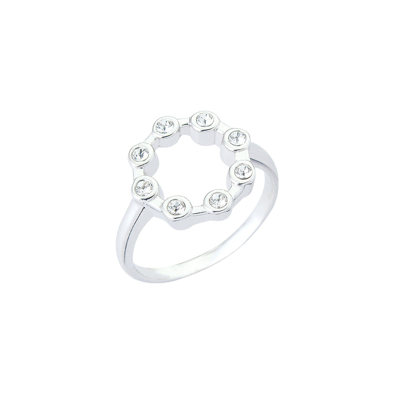 Open Circle Sparkle Ring | Kendall | Sterling Silver